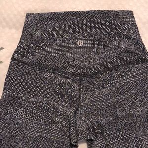 Lululemon, Align, size 2, black and white design, unseen 28”yoga pants